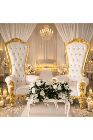 2 chaises royales blanche & dorée (1)