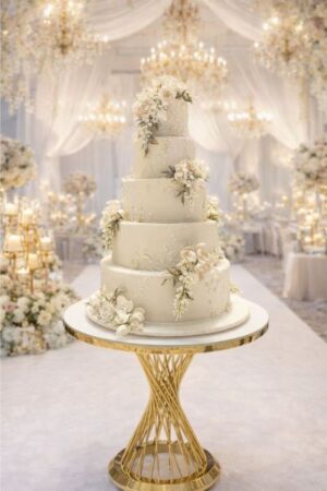 Location table wedding cake